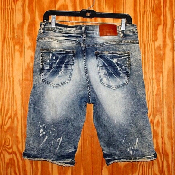 🔥 Decibel Biker Moto Denim Shorts – Size 34 - Picture 1 of 10